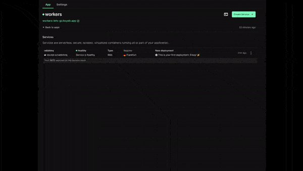 Koyeb Workers deploy workers from the Koyeb control panel