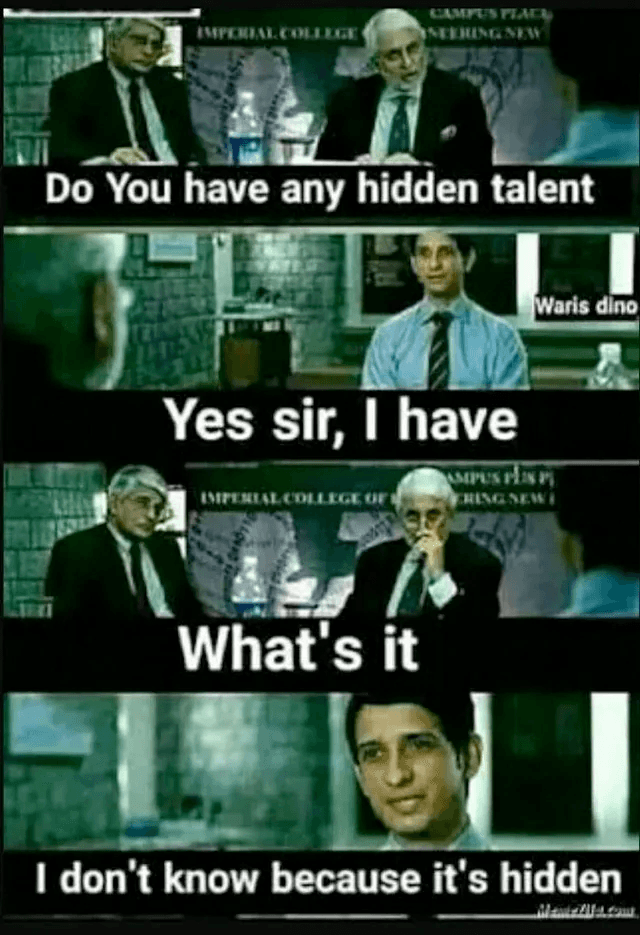 Hidden talents meme