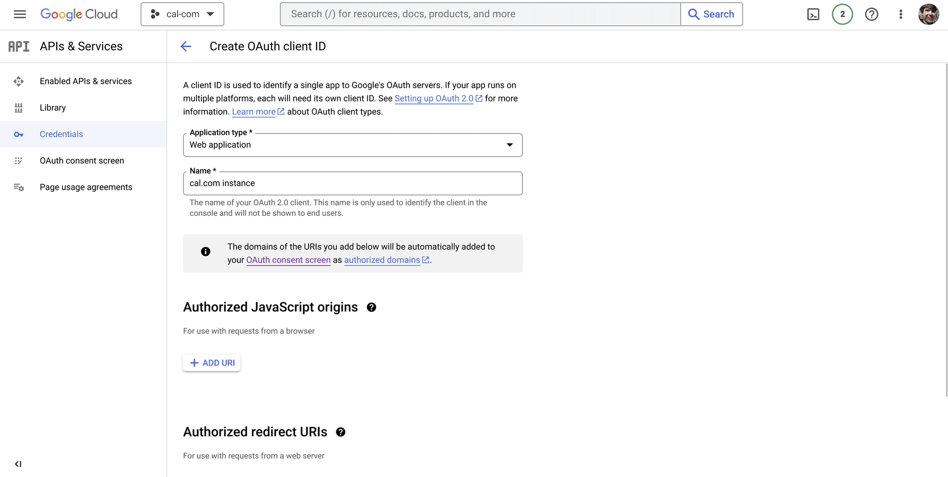 Google client ID config